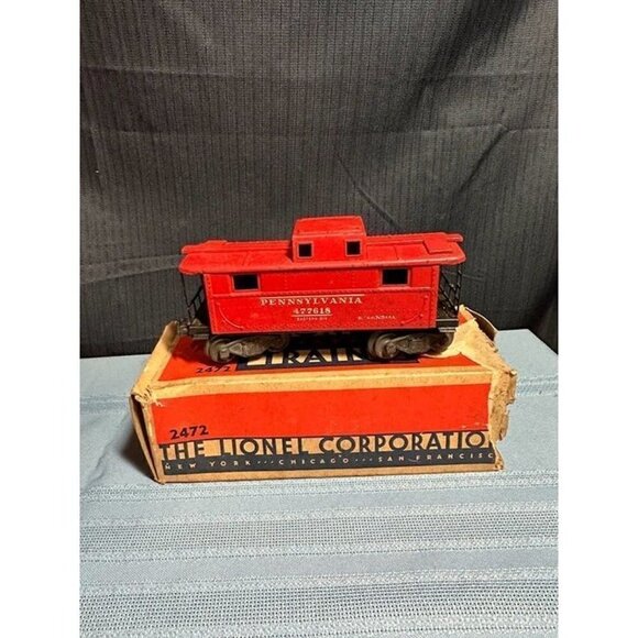 Vintage Lionel Trains O Gauge Post War Pennsylvania Metal Caboose 2472 With Box - Picture 3 of 6